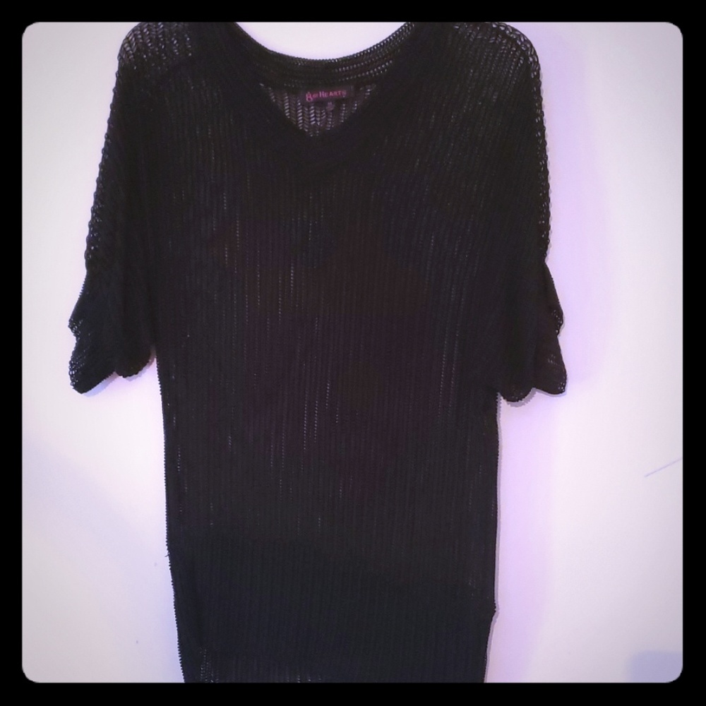 See-through netted shirt